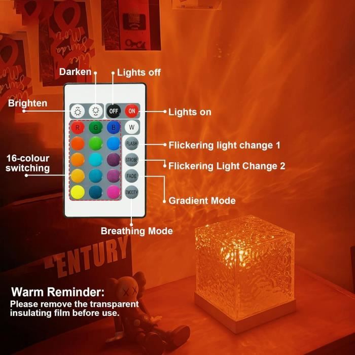 LED Aurore Projecteur Ciel Etoile, 16 Couleurs Cristal Lampe Projecteur Aurore Boreale Telecommande Projecteur Galaxie Plafond Veilleuse Led Pour Bebe Enfant Decoration Chambre Cinema Maison Classe 91667317