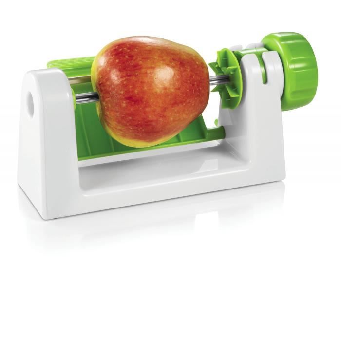 Trancheuse Pomme 16 Lames Acier Inox – Coupe Fruits 16 Tranches Parfaites En Un Geste (Blanc)