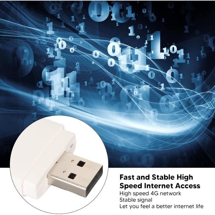 BRIUERG Routeur 4G LTE USB WiFi Portable 150Mbps - Dongle Modem Avec Emplacement SIM