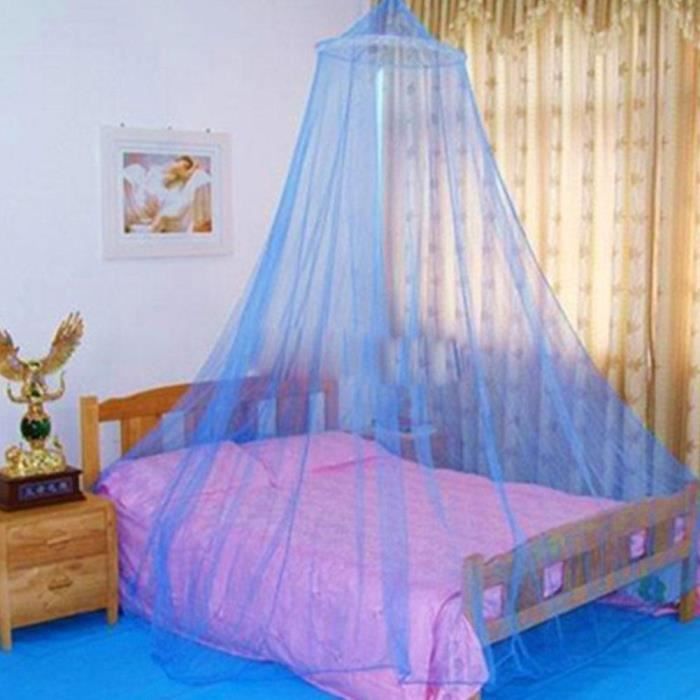 AVANC Moustiquaire de Lit Baldaquin Voile Arceau Crochet BLANC - Maison AVANC Moustiquaire de Lit Baldaquin Voile Arceau Crochet BLANC - Maison