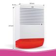 Sirène d'Alarme factice ELRO ADS1F avec lumière Clignotante LED - Blanc/Rouge - Batterie-2