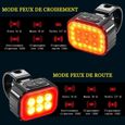 Éclairage Vélo - Lumière Vélo - Avant et Arrière - Rechargeable - 8+12 Modes de Luminosité - Puissante - Autonomie Longue - RIWILL®-2