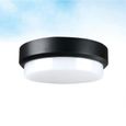 IY21363-Plafonnier d'extérieur LED Applique étanche à la poussière 100-265V 12W plafonnier 6500K Corridor (Noir et blanc,  PLAFONN-2