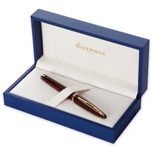 Étui Coffret Pour Stylo Waterman - Gris Et Doré - Occasion Stylo Bille/roller