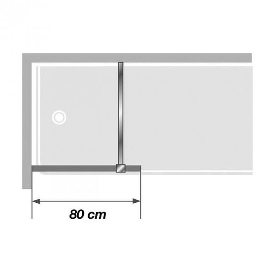 Pare Baignoire Fixe Verre Transparent 1 Ventail 140 X 80 Cm Ibiza Kinedo Achat Vente Porte De Baignoire Pare Baignoire Fixe Verre Cdiscount