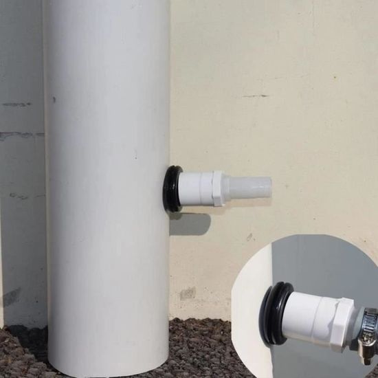 Récupérateur D'eau De Pluie Noir Pour Gouttière DN75 à DN102 - Avec Filtre Et Robinet De Réglage - Jardinion