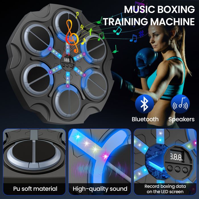 Lolmot Machine De Boxe Musicale Bluetooth Pour Enfants, Jeu De Boxe Mural Pour Enfants Lolmot Machine De Boxe Musicale Bluetooth Pour Enfants, Jeu De Boxe Mural Pour Enfants