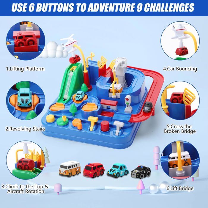 WDEC Circuit Voiture Enfant, Piste De Voiture Jouet, Jouets D En Voiture Jouets WDEC Circuit Voiture Enfant, Piste De Voiture Jouet, Jouets D En Voiture Jouets