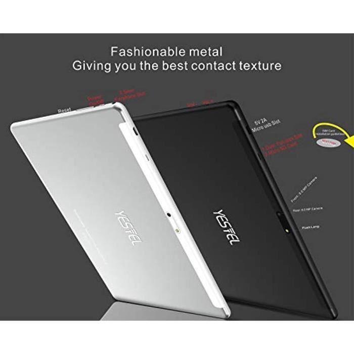 YESTEL Tablette Tactile Android 13 avec 5G WiFi, 12Go RAM 128 Go