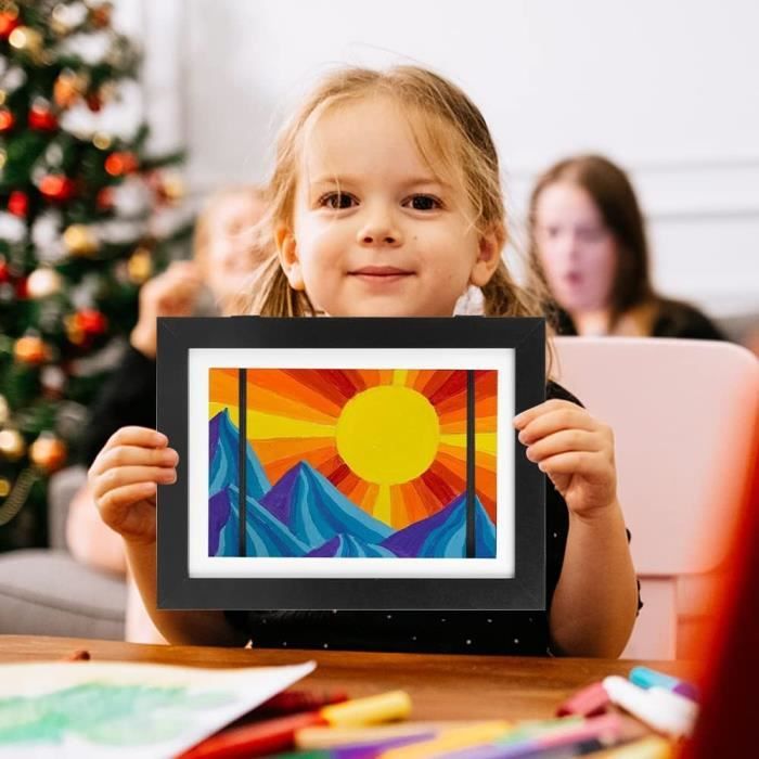 Wuciray 4pcs Cadre Dessin Enfant à Changer A4 D'art Photo Bois avec 20  Bourrage Papier Capacité100 œuvres D'Art : : Cuisine et Maison