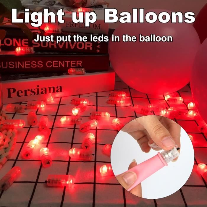 Led Ballons Lampes, 50 Pièces Led Balloon Lumière, Mini Lumières De Ballon,  Led Lampion Pour Ballon Lanterne Papier Décoratio[H4473]