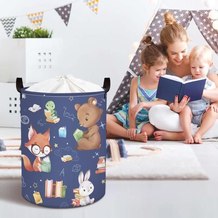 45L Corbeilles À Linge Bleu Fusée Astronautes Planète Pour Garçons Paniers À Linge Sale Enfants