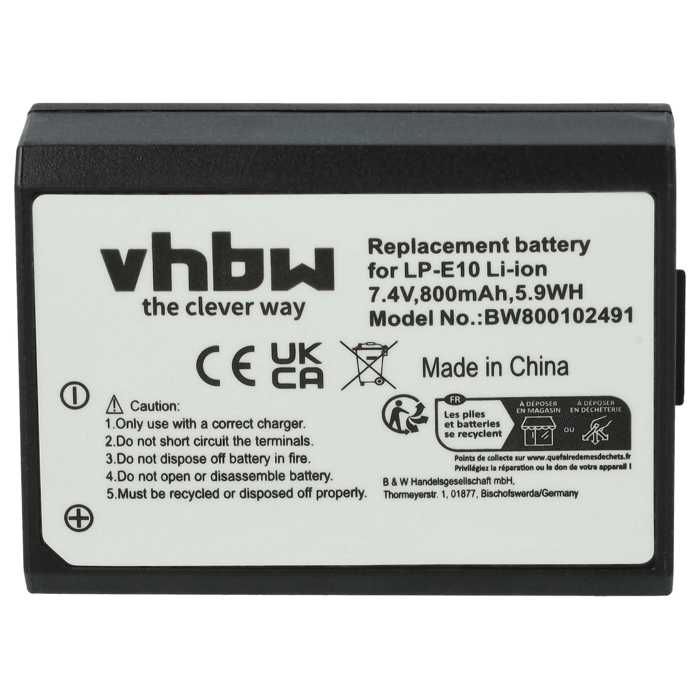 2 Batteries ENEGON LP-E10 1200 MAh - Pour Canon EOS 1100D, 1200D, Rebel T3-T7, Kiss X50-X90
