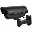 Duokon caméra de surveillance de sécurité Caméra factice CCTV Sécurité Surveillance Cam Simulation Rouge IR son lecteur Noir, Noir-3