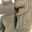 Pulls Femmes Col Roulé Chandail Manches Longues Pullover en Tricot Tops Chemise Sweater Slim Couleur Unie Simple Hiver-3