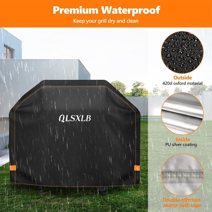 Oxford Housse de protection imperméable et résistante aux UV et au vent avec cordon de serrage