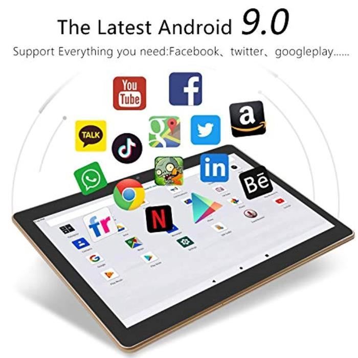 YESTEL Tablette Tactile avec Cas, Android Google GMS Tablette 10