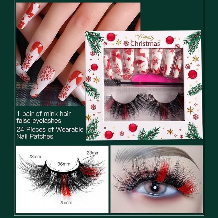Lot D'accessoires Beauté (faux Cils, Ongles, Peigne, Lunettes, Poudre) - Multicolore, Occasion