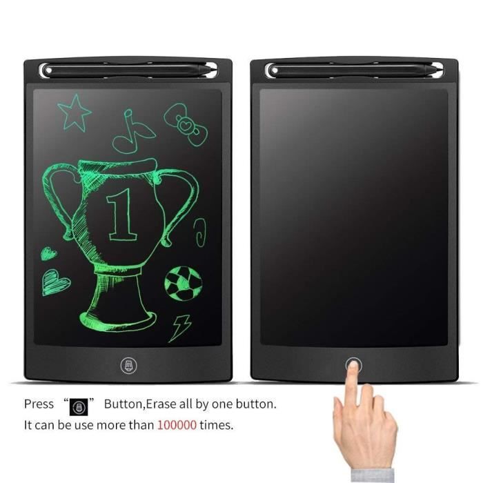 Arolun LCD Tablette D'écriture 8.5 Pouces, Ardoise Magique Tableau Portable Pour Lecriture Et Le Dessin Sans Papierenfants Et Adultes Ecriture Dessinjouet Educatifelectronique Memo Board Noir