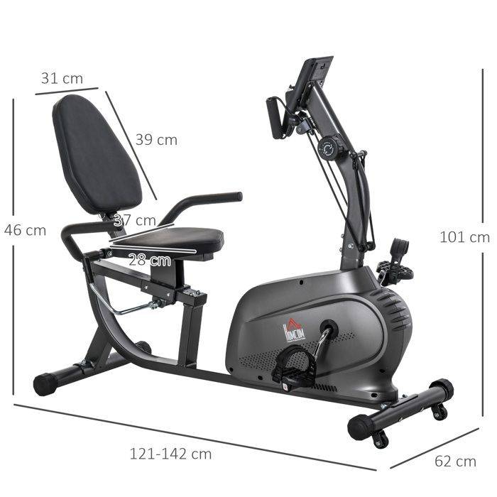 Vélo D'appartement Semi-allongé VEVOR Y-R901 - Résistance Magnétique - Fitness