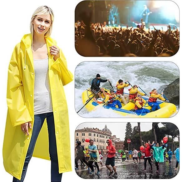 Poncho Pluie Marque Grand Imperméable Manteau Manches trois