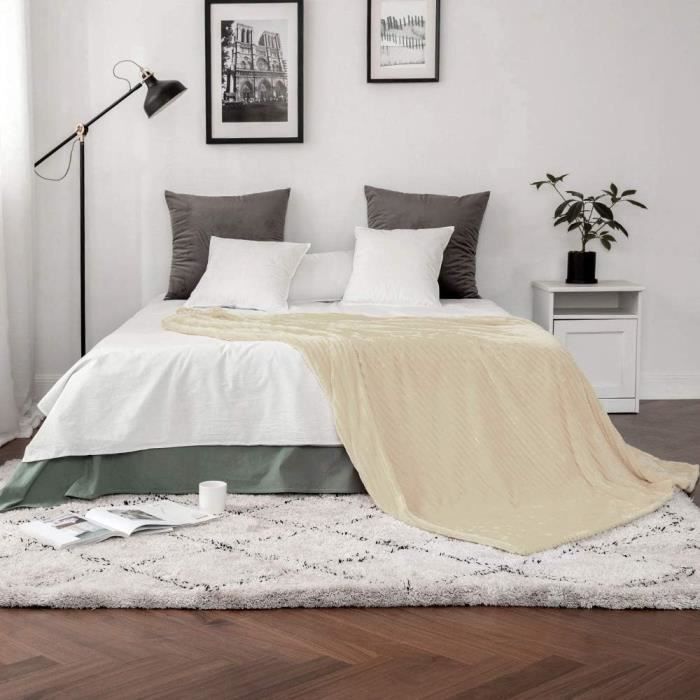 Couverture Plaid En Fausse Fourrure Douce - 150x200 Cm - Gris Foncé - Chaud Et Polyvalent - Pour Canapé, Lit, Voiture, Bureau - Lavable En Machine