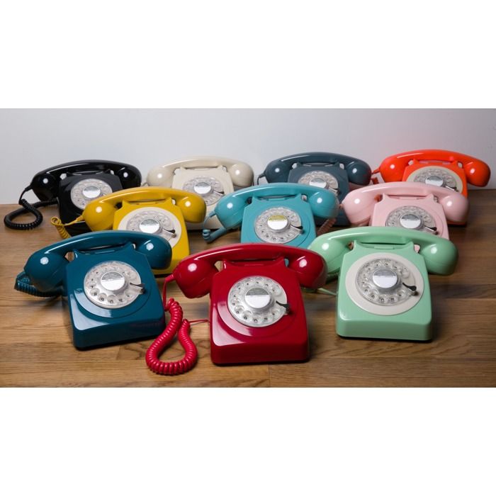 HPF - Téléphone Fixe - LADY - rouge rubis - Vintage