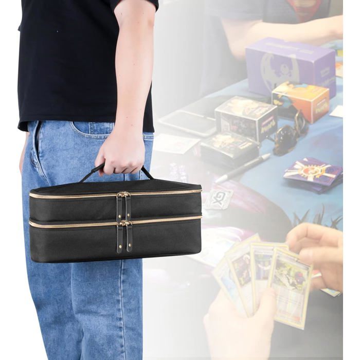 Sac De Rangement Pour Cartes à Jouer – Double Couche – Jusqu’à 988 Cartes – Tapis De Jeu 24″ – Nylon Résistant