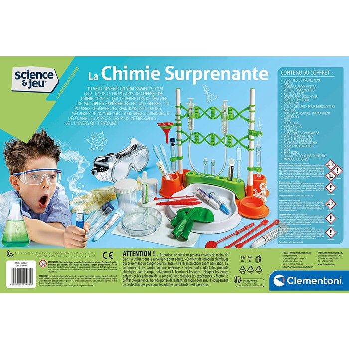 Jeu scientifique Clementoni Mon Laboratoire de chimie - Jeu de sciences