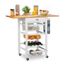 Relaxdays Desserte De Cuisine Plan De Travail Pliant Bambou