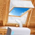 Kit Calfeutrage Climatiseur, Joint de Fenêtre pour Climatiseur Mobile avec Fermeture éclair Compatible avec Tous Les TUYAU