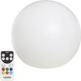 LUMISKY - Boule lumineuse sans fil flottante LED - multicolore dimmable BOBBY - ∅60cm avec télécommande et socle à induction   -0
