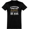 tee shirt homme humour | Cadeau imprimé en France | 100% coton, 185gr |  les conneries à 18 ans-0