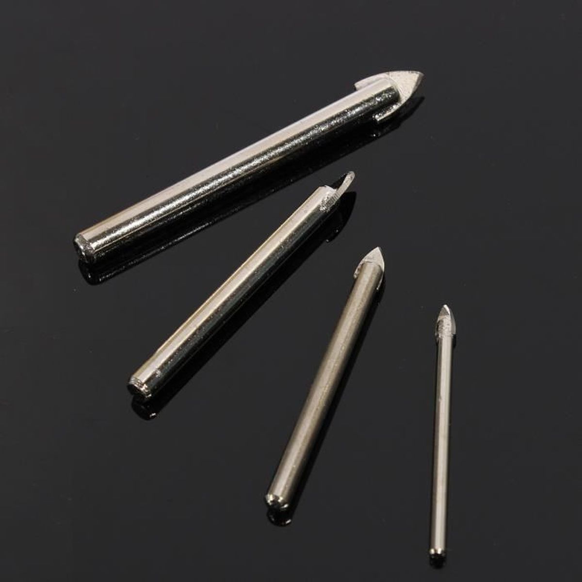 Perceuses /à B/éton 4-12mm Peu de Foret r/égl/é avec 1//4 t/ête de Lance sortil/ège pour la tuile en c/éramique Miroir Porcelaine marbre 6pcs Foret Carrelage