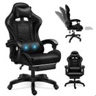 MAGICFOX Chaise Gaming Massante, Fauteuil Gamer avec Soutien Lombaire Massage, Appui-tête, Hauteur Réglable, Dossier Inclinable à 135° -