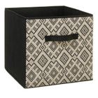 5 FIVE SIMPLY SMART 5five - panier tissu 31x31cm "mix n' modul" motif noir et blanc