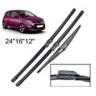 XUKEY Lot de 3 Balais d'essuie-glace avant + arrière Pour Renault Twingo 2 BJ 2007 2008 2009 2010 2011 2012 2013 2014