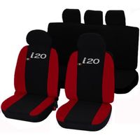 Housses de siège deux-colorés pour Hyundai i20 - noir rouge