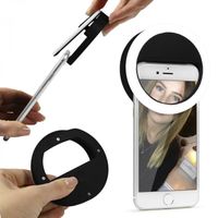 URCOVER Anneau Lumineux LED Light Selfie Ring - Universel - USB Dimmer-Reglable Strobo-Mode en Noir