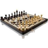 ÉNORME 50cm / 20in plus grand jeu d'échecs en bois et jeu de dames / brouillons, jeu d'échecs classique fabriqué à la main