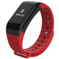 Montre connectée,F1 Bracelet intelligent moniteur de fréquence cardiaque pression artérielle bande intelligente santé - Type Rouge