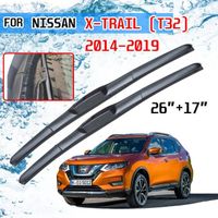 Balais d'essuie-glace avant pour Nissan x-trail T32, accessoires de voiture, débroussailleuse, crochet U J, 2