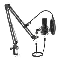 Kit De Microphone A Condensateur Avec Bras De Suspension A Ciseau Reglable Mic500 De Dynabass