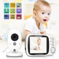 Floureon VB603 Écoute Bébé Babyphone Numérique sans Fil 2.4GHz Écran LCD 3.2’’ Caméra Vision Nocturne Grand Angle de Vue Longue