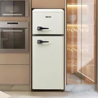 Refrigerateur congelateur en haut 92L (64L+28L) avec 2 portes - température - 27° à 13° - lumière LED - classe énergétique F -