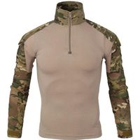 FUNMOON Tee Shirt De Combat Militaire Chemise Homme Airsoft Tenue Camouflage Uniforme Tactique Séchage Rapide Manches Imperméables