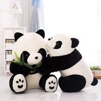 Pwshymi Peluche panda douce Peluche Panda doux pour enfants, 1 pièce, jouet en peluche mignon, cadeau jeux peluche noir