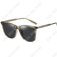 TD® Rétro 1.1 lunettes de soleil polarisées feuille épingle jambe carré cadre lunettes de soleil TAC parasol miroir femmes