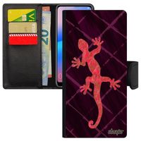 Coque telephone A12 porte cartes salamandre femme Rouge animaux design pochette lezard image smartphone triton animal Samsung
