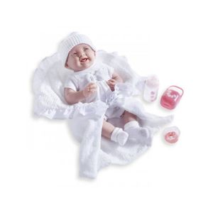 POUPON Poupée Soft Body La Newborn blanche avec accessoires et bunting - Mixte - Dès la naissance - La Newborn